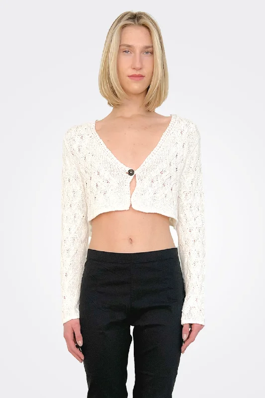 Crop Knit Cardigan - Callas