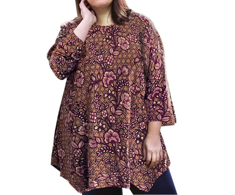 Printed Matsin Tunic - Plus In Floral Paisley