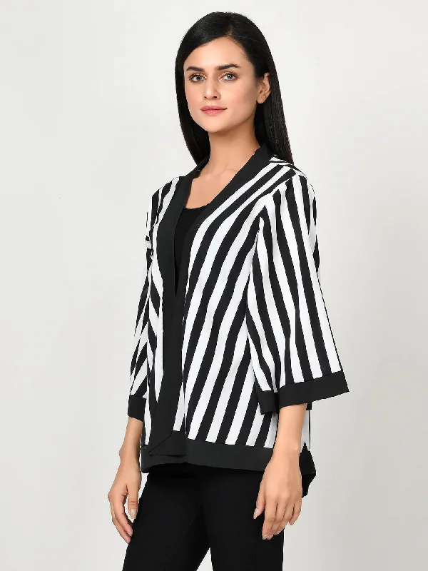 Striped Grip Cardigan