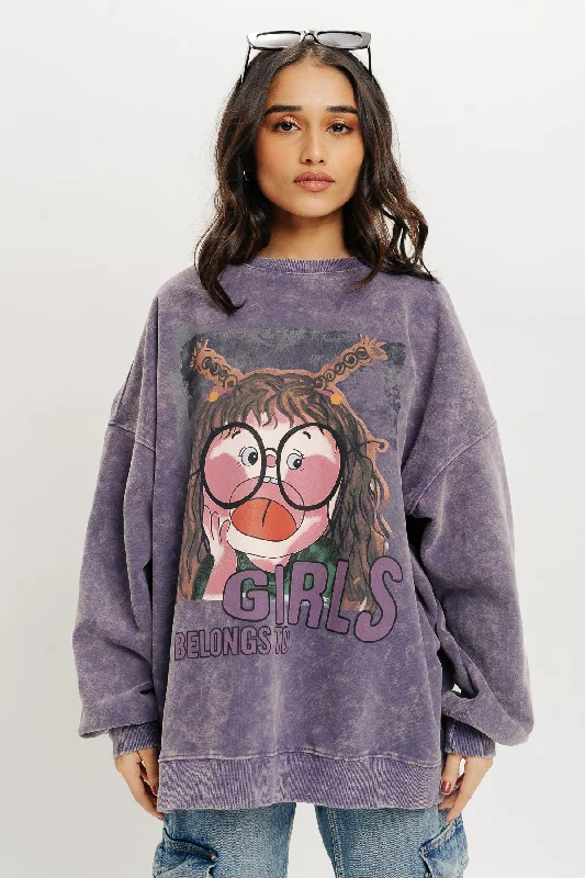 Girly Purple Sweatshirt