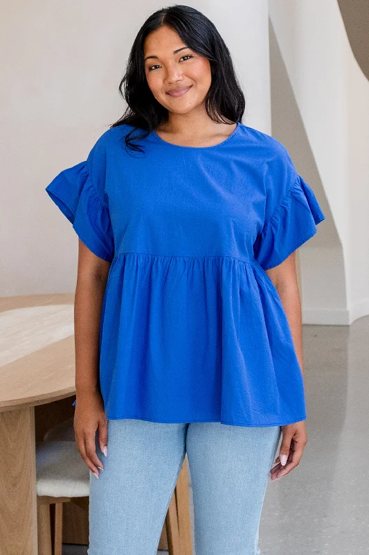 Final Sale | Jameson Blouse Iris Blue