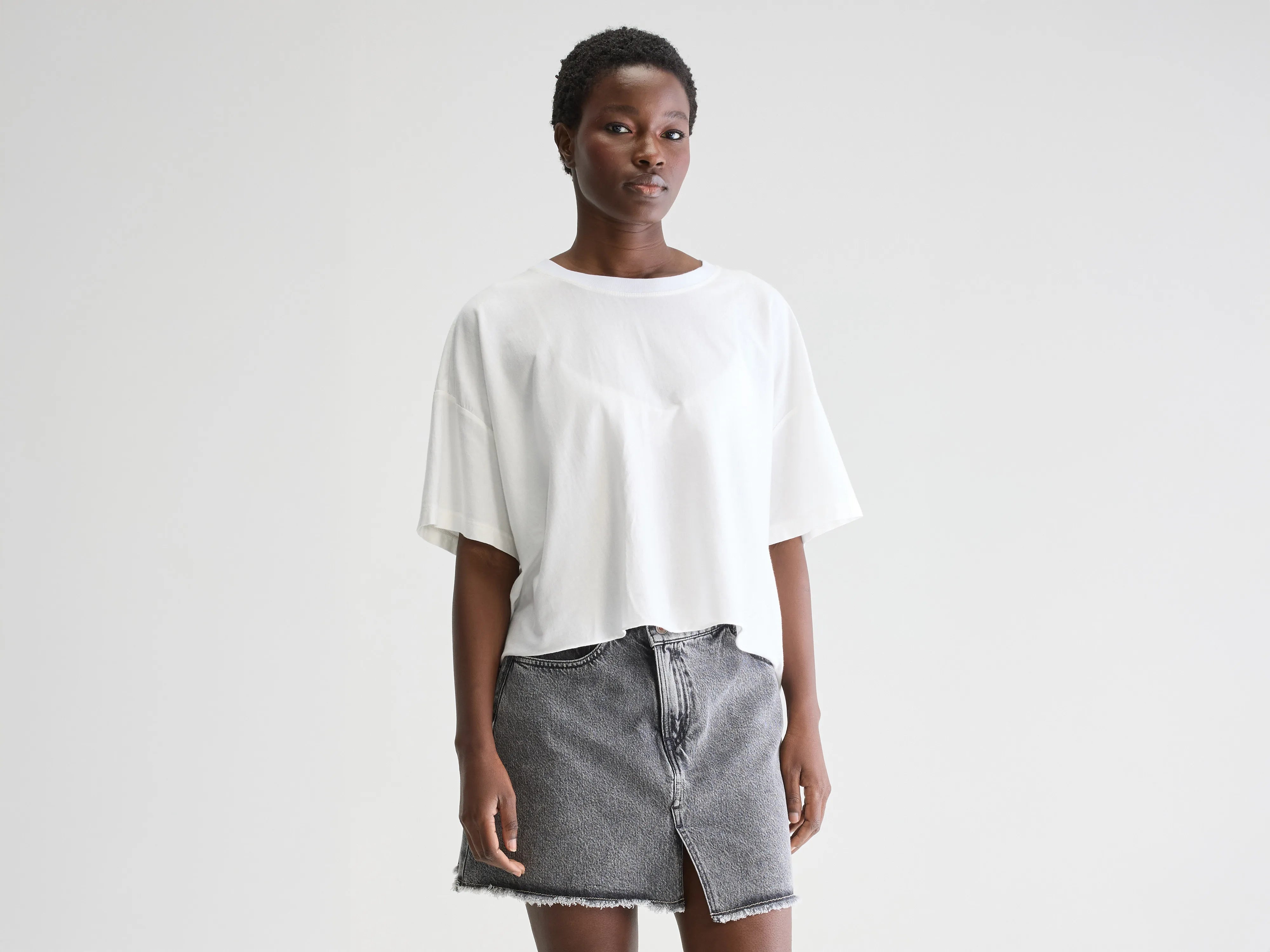 Farpy cropped t-shirt (251 / W / WHITE)